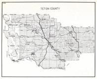 Teton County, Lewis and Clark National Forest, Choteau, Claude, Koyl, Farmington, Teton Ridge, Cordova, Cargill, Dutton, Montana State Atlas 1950c